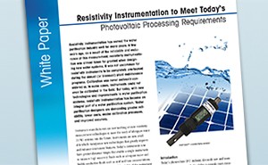 Resistivity Instrumentation to Meet Today's Photovoltaic Processing Requirements