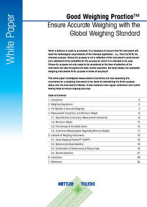 Good Weighing Practice White Paper