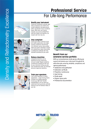 Datasheet: Services for Density and Refractometry Excellence
