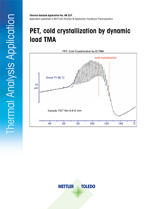 PET, Cold Crystallization by Dynamic Load TMA