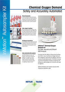 Datasheet: InMotion Chemical Oxygen Demand Kit