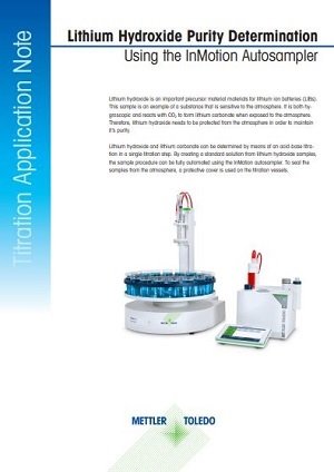 Determining the Purity of Lithium Hydroxide Using the InMotion Autosampler