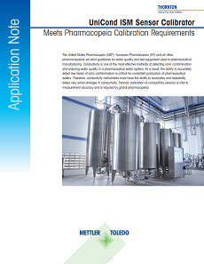 UniCond® ISM Sensor Calibrator Meets Pharmacopeia Calibration Requirements
