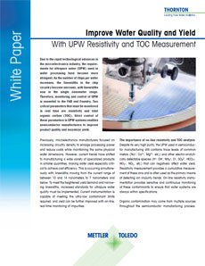 Ultrapure water monitoring in microelectronics industry
