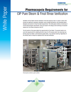 Pharmacopeia Requirements for Pure Steam and Final Rinse Verification of CIP