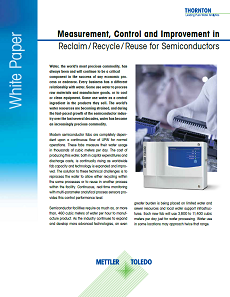 Reclaim Strategies for Semiconductor UPW White Paper