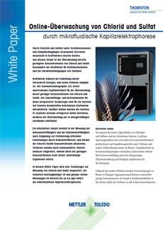 White Paper: Online-Überwachung von Chlorid und Sulfat durch Kapillarelektrophorese