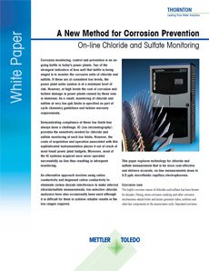 White paper: On-line Chloride and Sulfate Monitoring by Microfluidic Capillary Electrophoresis