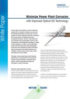 Minimize Power Plant Corrosion with Improved Optical DO Technology