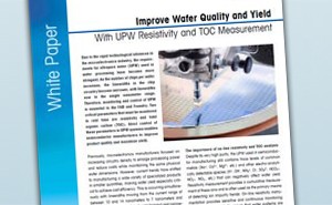 Monitorování ultračisté vody v mikroelektronickém průmyslu