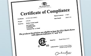 CSA Certificate EasyClean 100/150/200/300