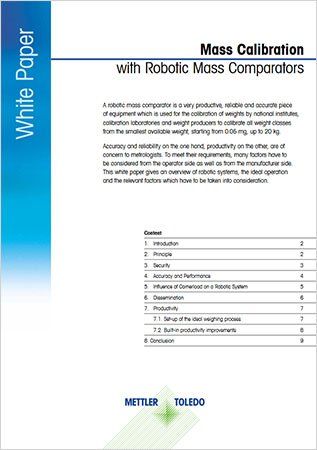 Calibration with Robotic Mass Comparators