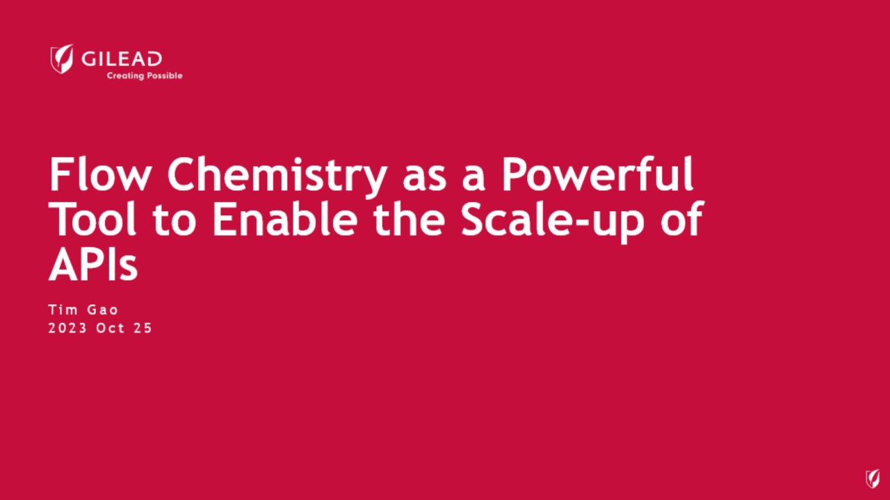 Flow Chemistry as a Powerful Tool to Enable the Scale-up of APIs