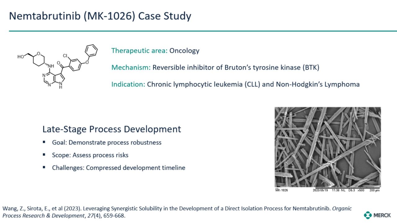late stage pharmaceutical development of nemtabrutinib mk-1026 at merck