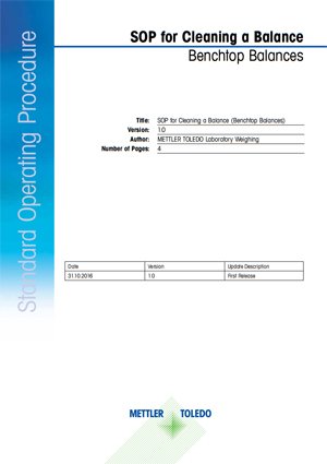 Standardni postopek delovanja (SOP) za čiščenje tehtnice
