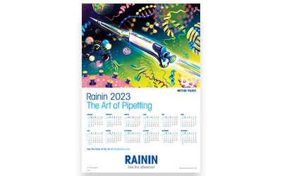 Rainin kalender ‘De kunst van het pipetteren’