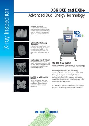 Sistema de inspección por rayos X de doble energía X36 DXD y DXD+ | Ficha técnica